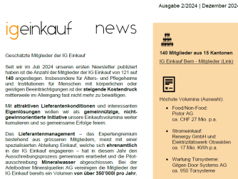 Newsletter IG Einkauf Dezember 2024